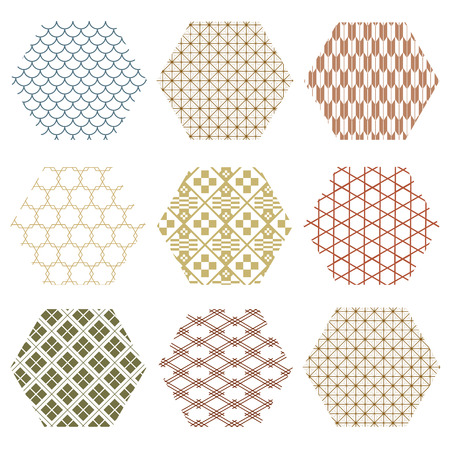 Japanese pattern vector. Colorful template elements. Logo and icon background.のイラスト素材