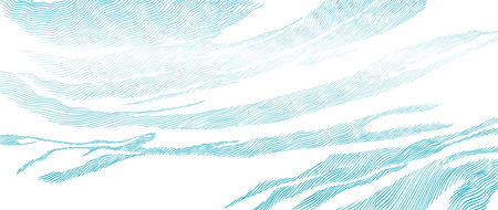 Abstract background. Hand drawn waves. Vector illustration for your design.