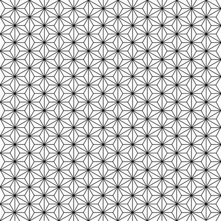 Hemp leaf pattern, one of the traditional Japan patternsのイラスト素材