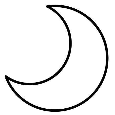 Simple and cute moon illustrationのイラスト素材