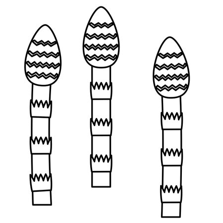 Illustration of horsetail, a plant commonly seen in springのイラスト素材