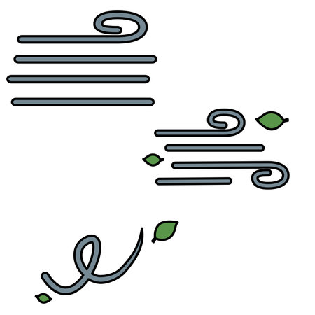 Simple wind illustrationのイラスト素材