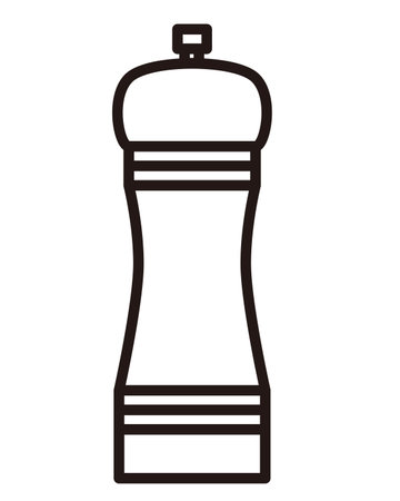 Simple pepper mill illustrationのイラスト素材