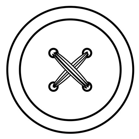Illustration of a four-hole buttonのイラスト素材