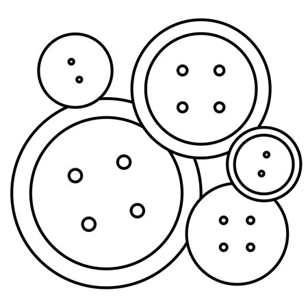 Illustration of many buttonsのイラスト素材