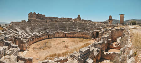 The scenic view of Xanthos, which was a city in ancient Lycia, center of culture and commerce for...