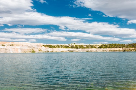 Landscape of a beautiful lake, the Bay, small island, resort destination