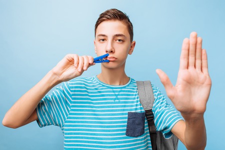 man covered his mouth with his hand, the concept of silence