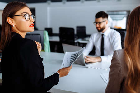 Business people teamwork in the office, business conceptの写真素材