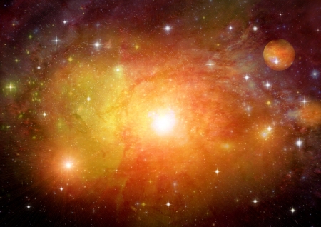 galaxy in a free spaceの写真素材
