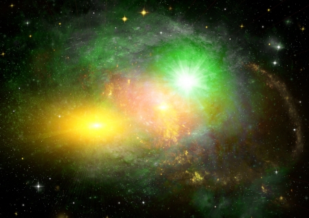galaxy in a free spaceの写真素材