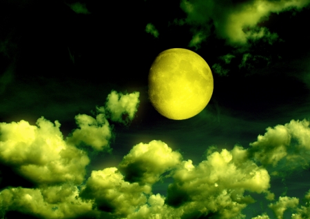 moon in the night skyの写真素材