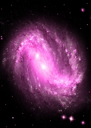 Stars of a planet and galaxy in a free spaceの写真素材