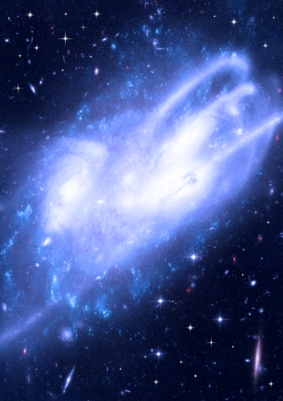 Stars of a planet and galaxyの写真素材