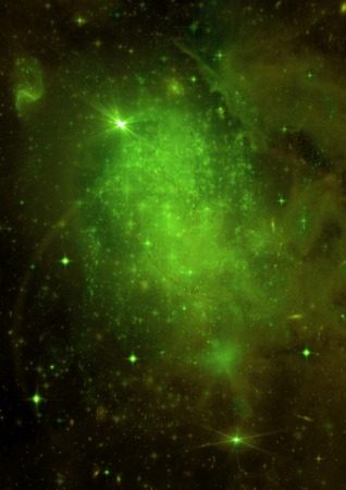 Stars of a planet and galaxy in a free space  の写真素材