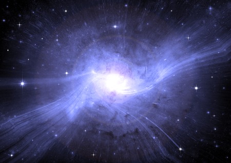 Stars of a planet and galaxy in a free spaceの写真素材