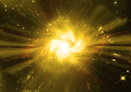 Stars of a planet and galaxy in a free spaceの写真素材