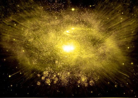 Stars of a planet and galaxy in a free space  Elements of this image furnished by NASA の写真素材