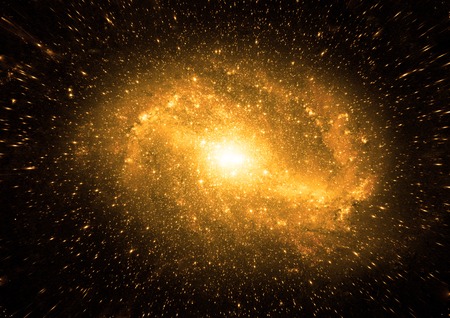 Stars of a planet and galaxy in a free spaceの写真素材