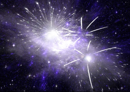 galaxy in a free spaceの写真素材