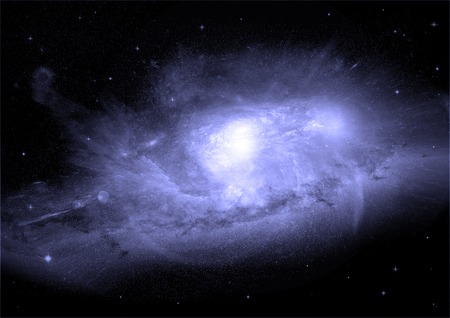 galaxy in a free spaceの写真素材