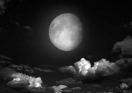 moon in the night skyの写真素材