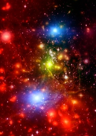 Star field in space a nebulae and a gas congestion   