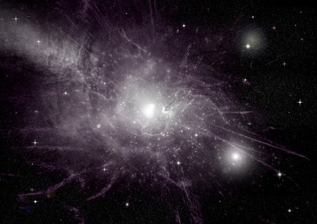 galaxy in a free spaceの写真素材