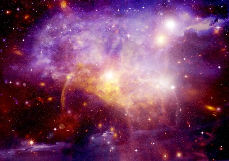 galaxy in a free spaceの写真素材