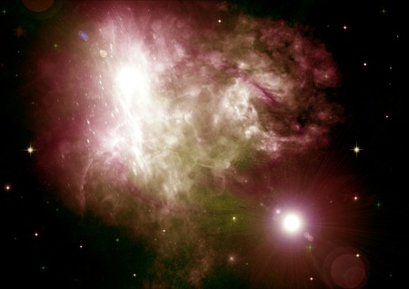 galaxy in a free space