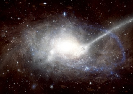 galaxy in a free spaceの写真素材
