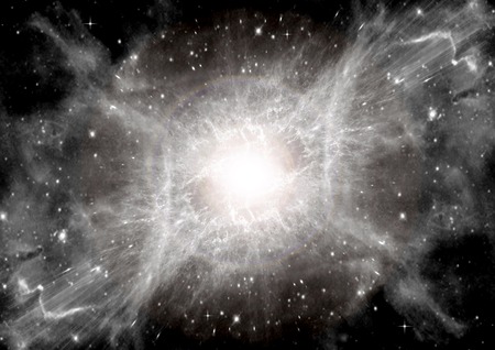 Stars of a planet and galaxy in a free space \\\"の写真素材