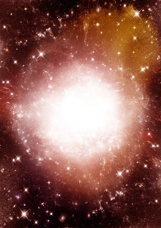 Stars of a planet and galaxy in a free spaceの写真素材