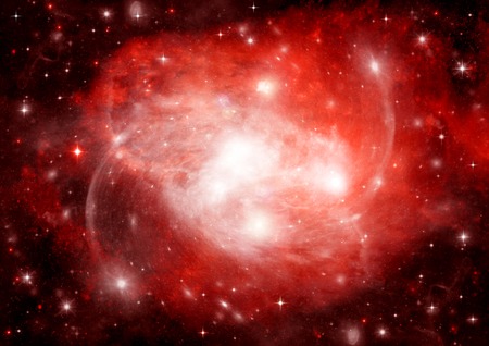 Stars of a planet and galaxy in a free spaceの写真素材