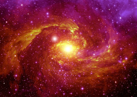 Stars of a planet and galaxy in a free spaceの写真素材
