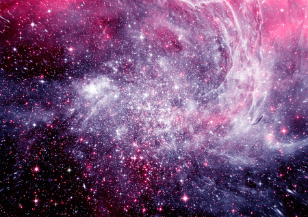 Stars of a planet and galaxy in a free spaceの写真素材