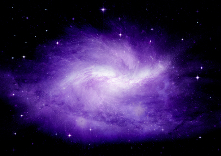 Stars of a planet and galaxy in a free spaceの写真素材