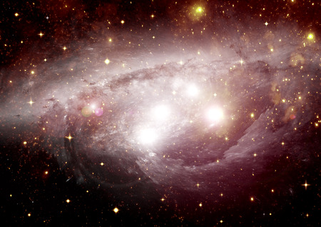 Stars of a planet and galaxy in a free spaceの写真素材