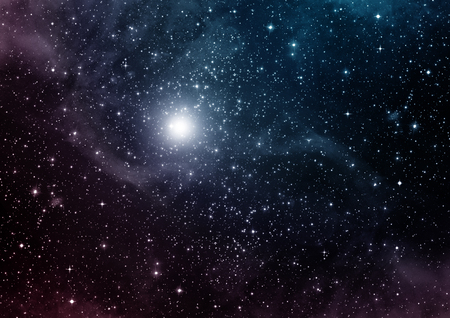 Stars of a planet and galaxy in a free spaceの写真素材
