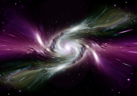 Stars of a planet and galaxy in a free space Elements of this image furnished by NASA