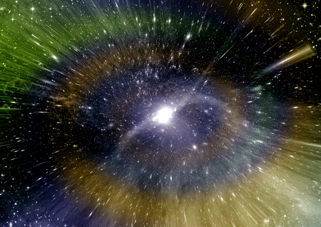 Stars of a planet and galaxy in a free spaceの写真素材