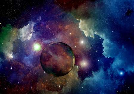 Stars of a planet and galaxy in a free space