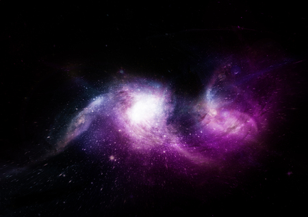 Stars, dust and gas nebula in a far galaxy.の写真素材