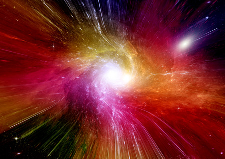Stars of a planet and galaxy in a free spaceの写真素材