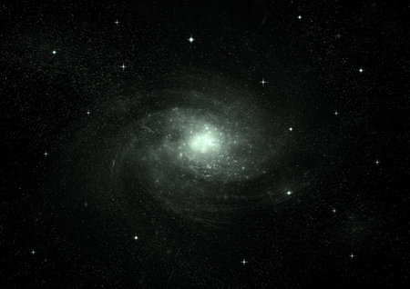 Stars of a planet and galaxy in a free spaceの写真素材