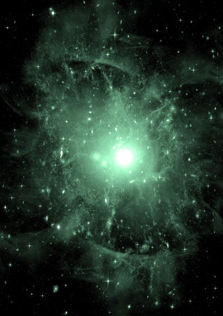 Stars of a planet and galaxy in a free spaceの写真素材