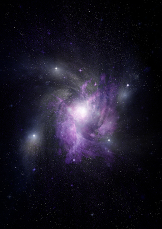 Stars of a planet and galaxy in a free spaceの写真素材