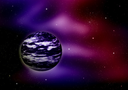 Stars of a planet and galaxy in a free space