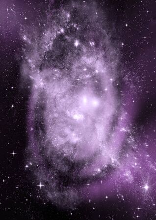 Stars of a planet and galaxy in a free spaceの写真素材