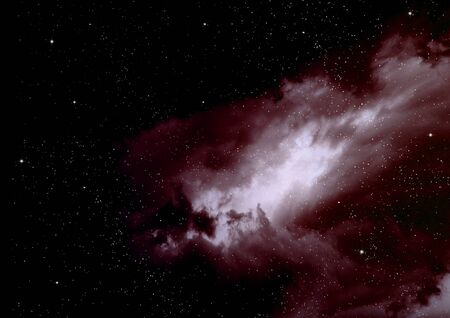 Stars of a planet and galaxy in a free space Elements of this image furnished by NASA. 3D rendering
